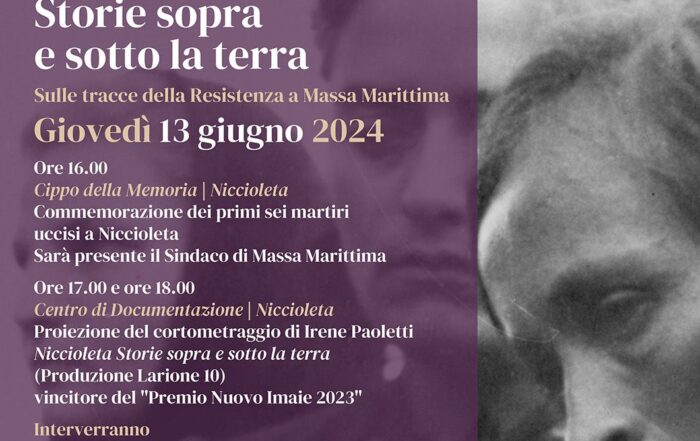 locandina 80° anniversario della resistenza a massa marittima. giovedì 13 giugno 2024.