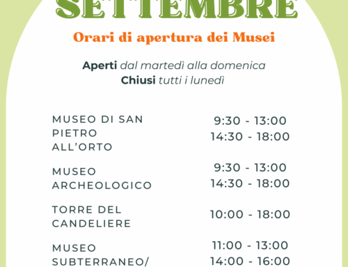 Orari dei Musei nel mese di Settembre 2025